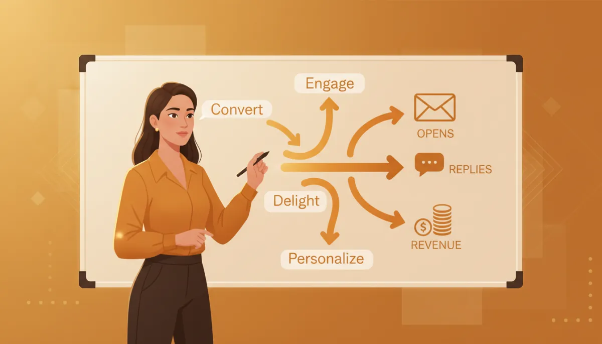 Founder mapping subject line strategy from ideas to revenue metrics