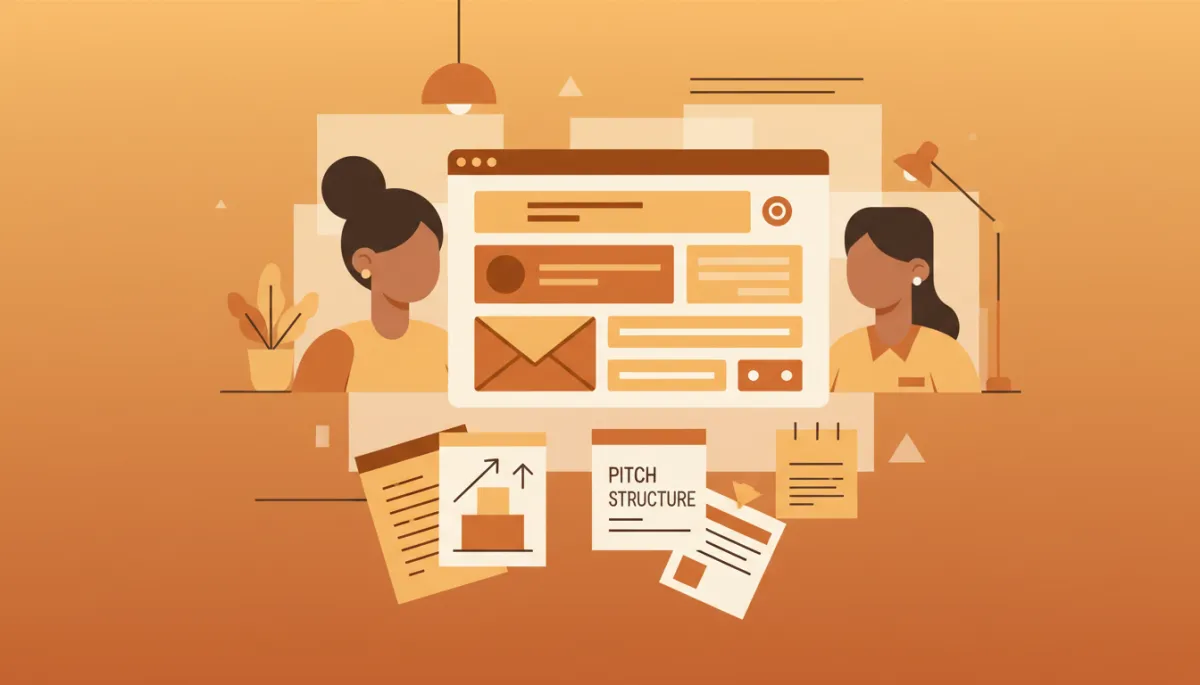 Female founder reviewing email follow-up system with mentor