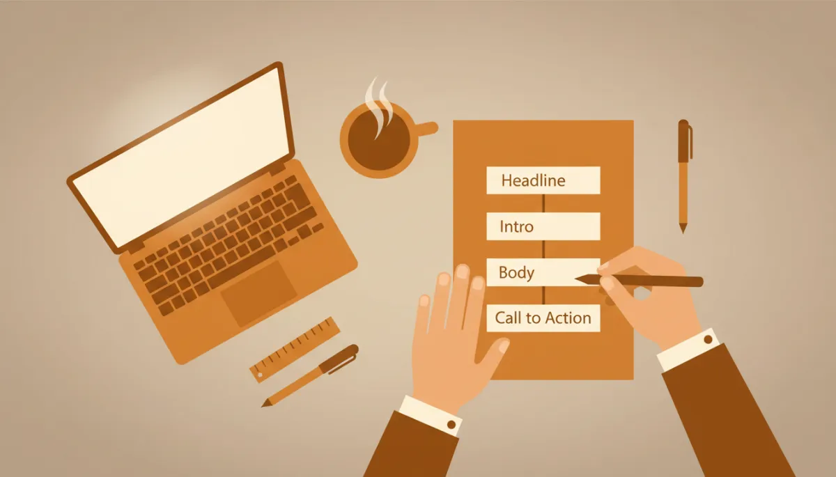 Founder mapping a simple four-part B2B email stack