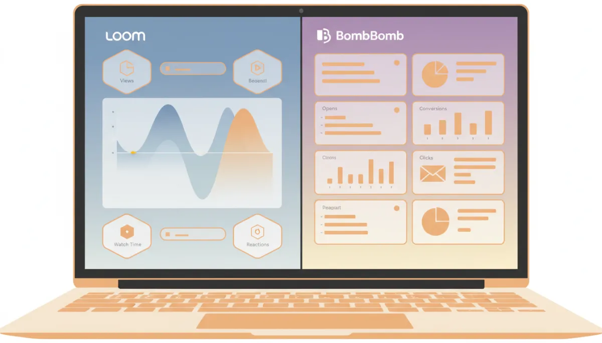Comparing Loom and BombBomb dashboards for video email follow up