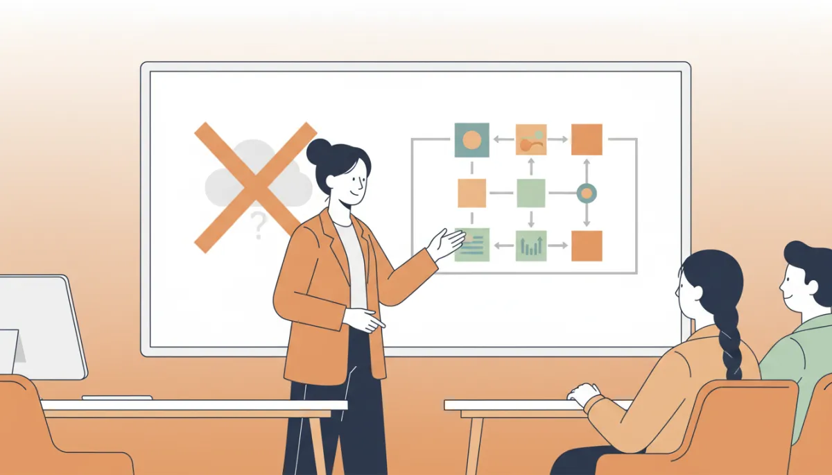 Founder presenting a new data-backed sales model on a whiteboard