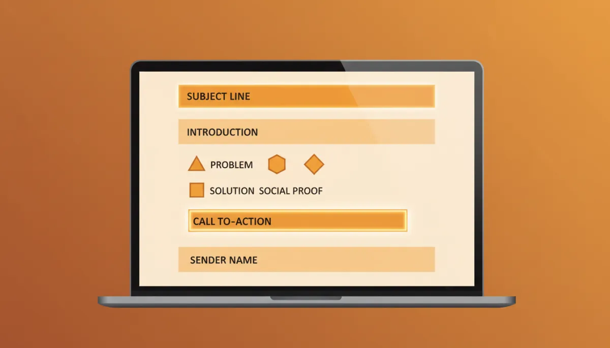 Short, structured cold email draft using a clear framework