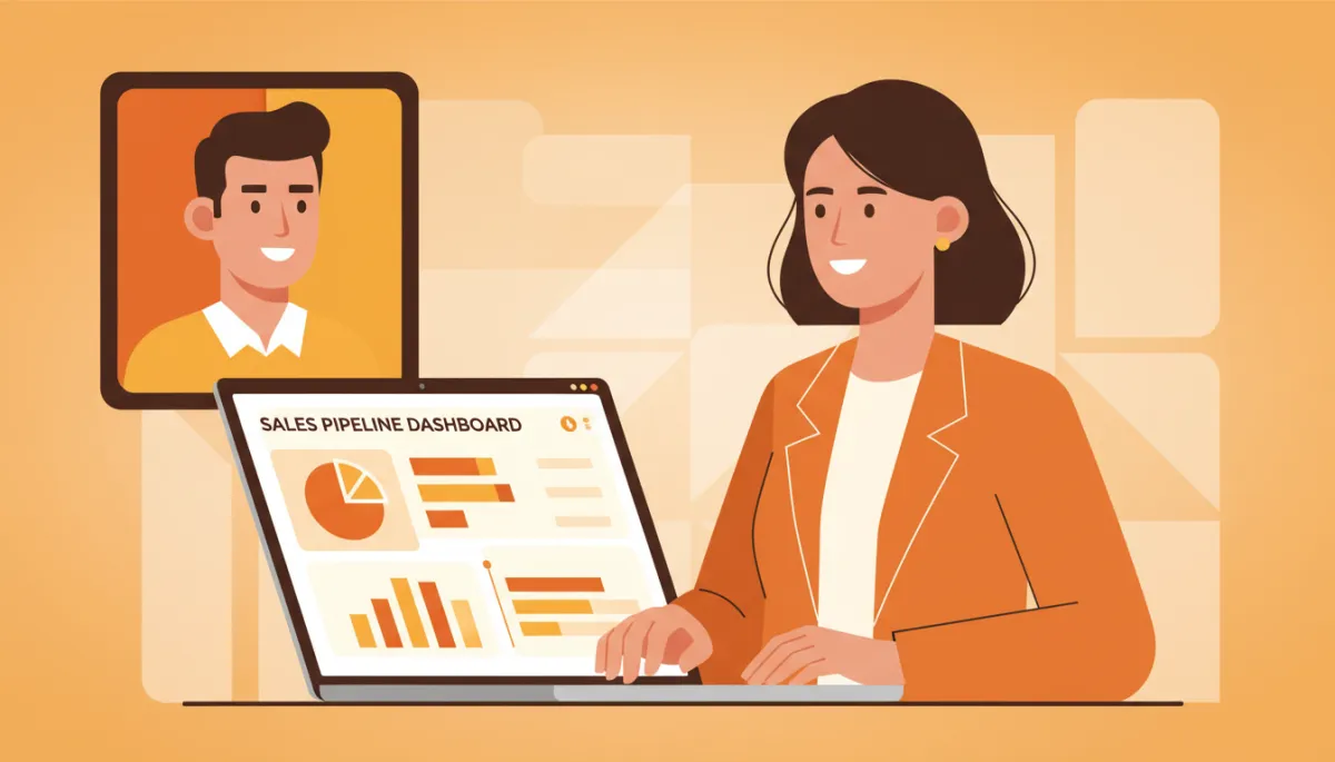 Female founder on a sales call after successful cold email outreach