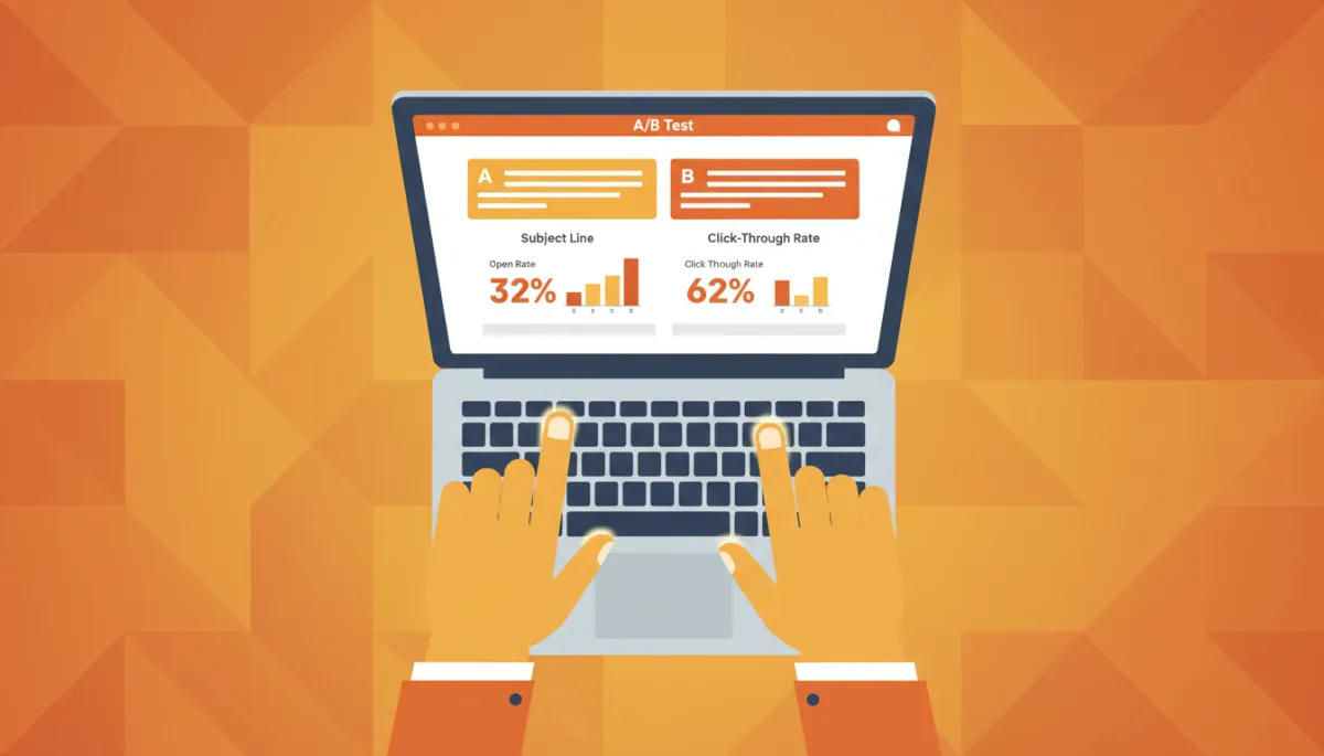 Founder running A/B tests on email subject lines