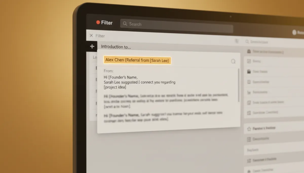 Referral-based cold email highlighted in a professional inbox