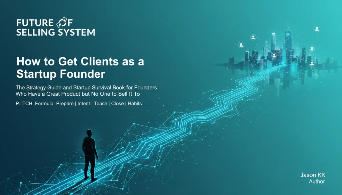 Startup founder building a client pipeline through outreach and referrals