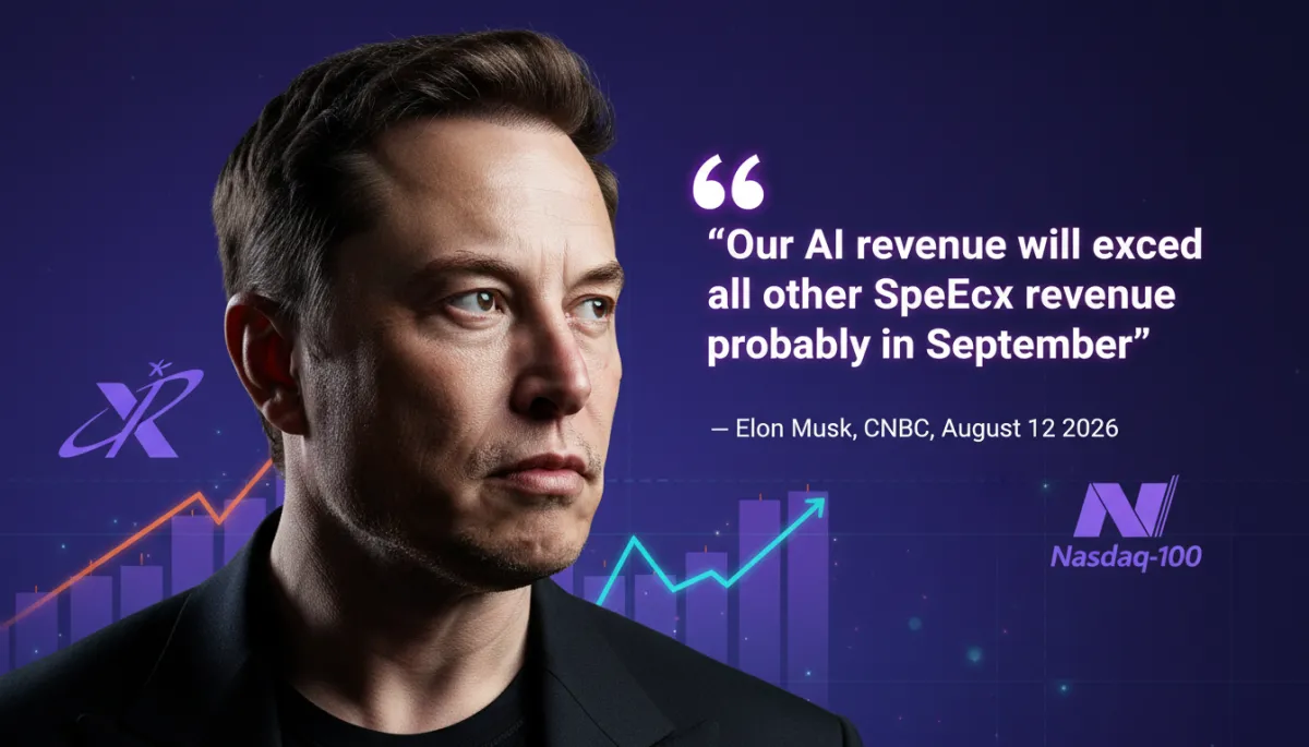 Elon Musk SpaceX Nasdaq-100 startup sales motion 2026
