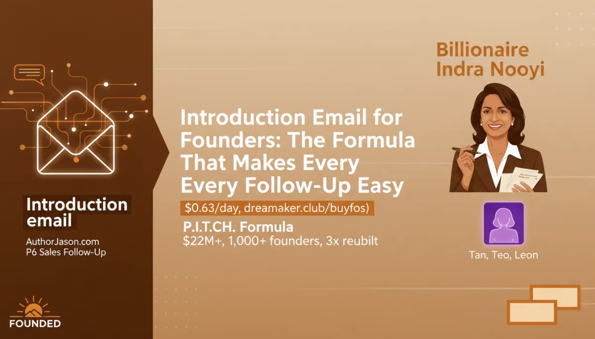 Introduction email formula for startup founders