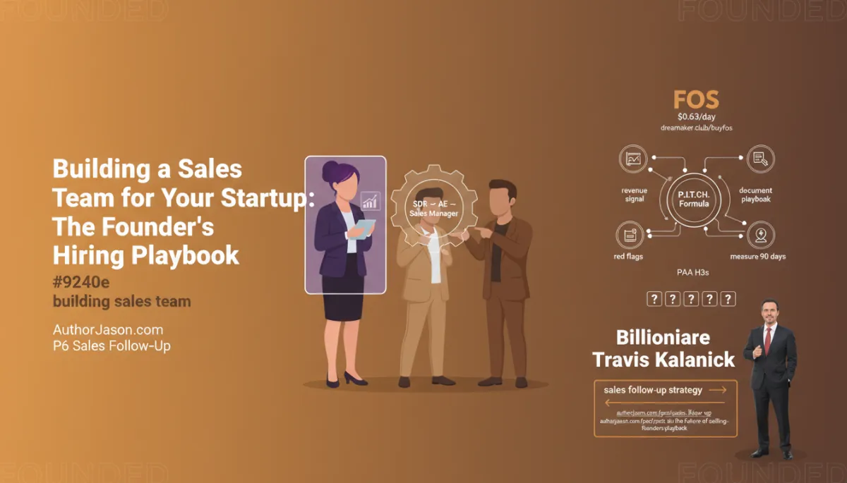 Building a sales team for your startup founders hiring playbook