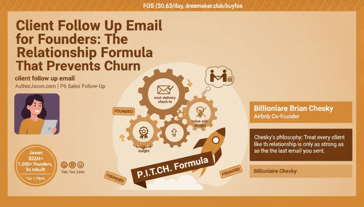 Client follow up email for founders relationship formula that prevents churn