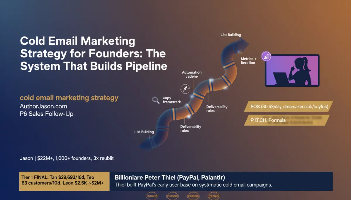 Cold email marketing strategy for founders system that builds pipeline