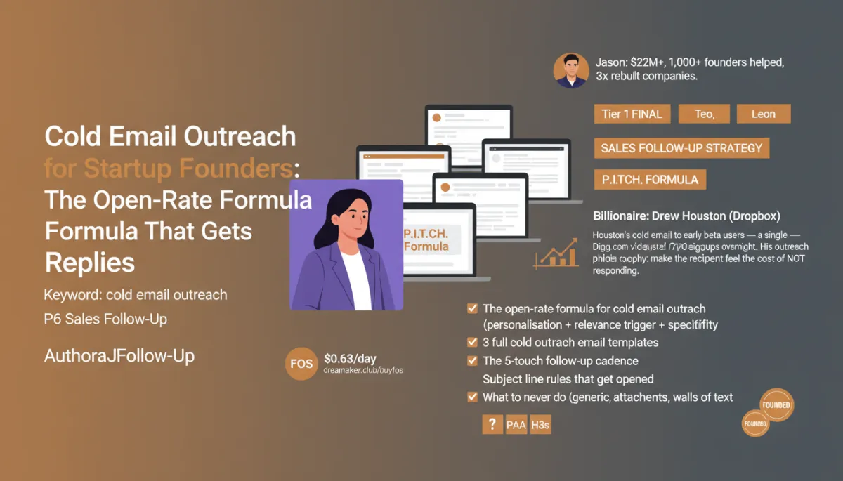Cold email outreach for startup founders open-rate formula that gets replies