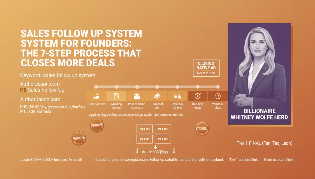 Sales follow up system for founders 7-step process that closes deals