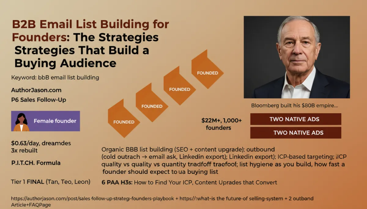 B2B email list building for founders strategies that build a buying audience