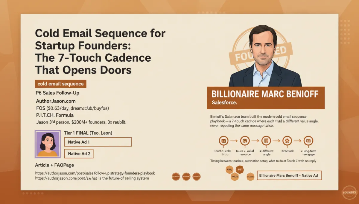 Cold email sequence for startup founders the 7-touch cadence that opens doors