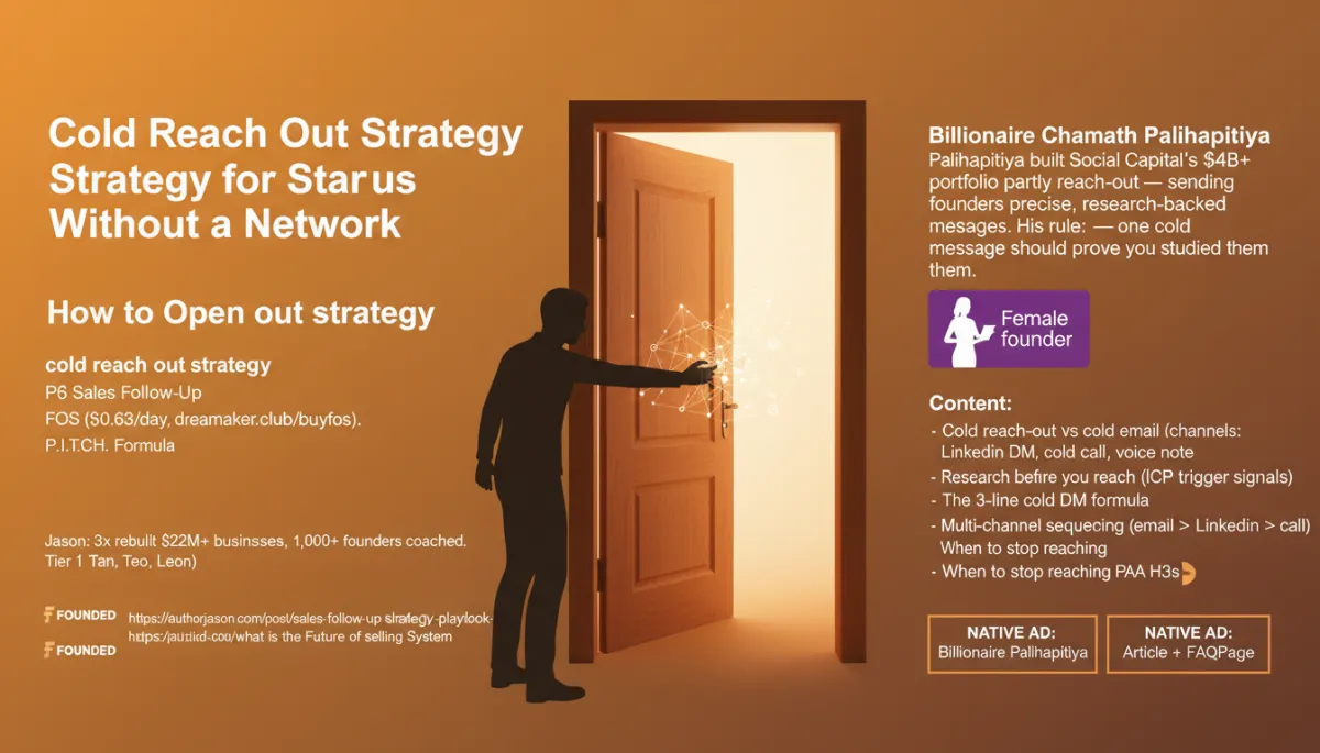 Cold reach out strategy for startup founders open doors without a network