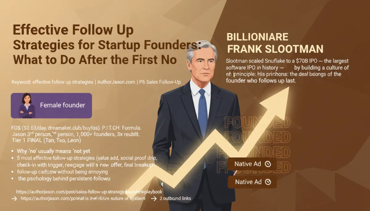 Effective follow up strategies for startup founders what to do after the first no