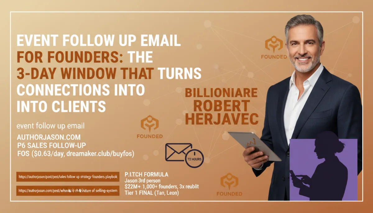 Event follow up email for founders the 3-day window that turns connections into clients