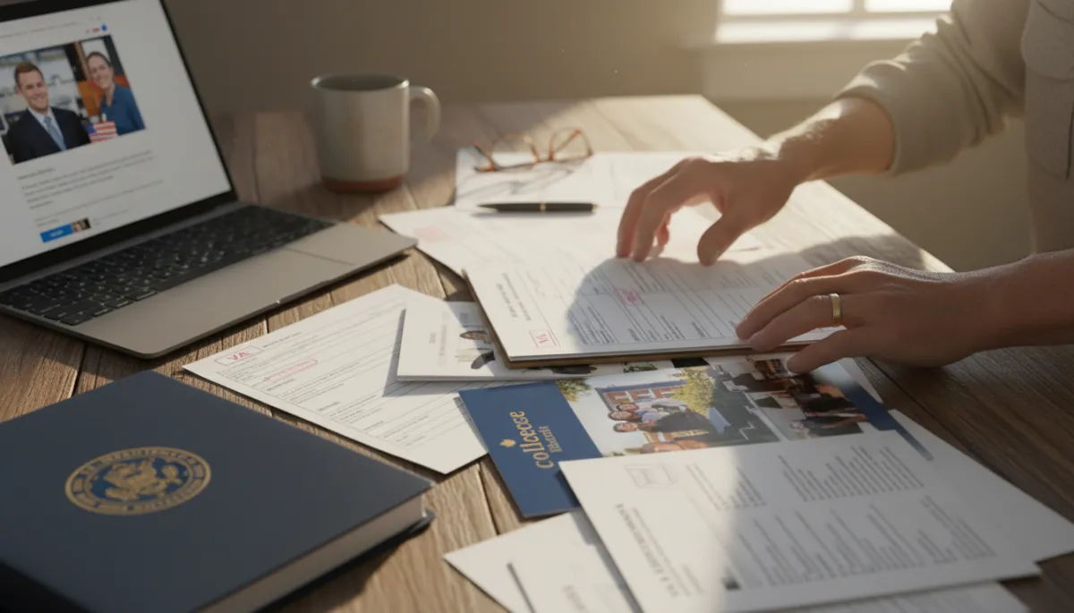 Veteran organizing documents and records for a VR&E appeal