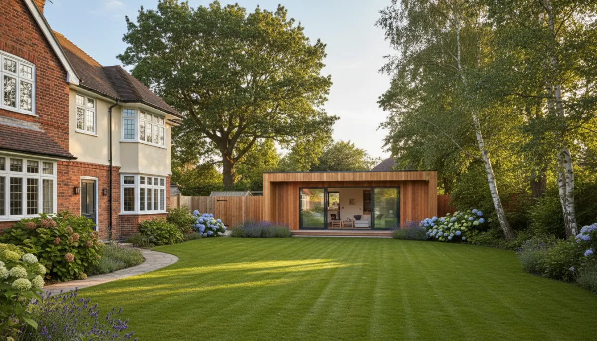 Family home in Nottingham with a modern garden room at the end of the garden