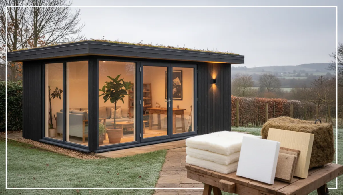 Cozy garden room with insulation in Nottingham backyard