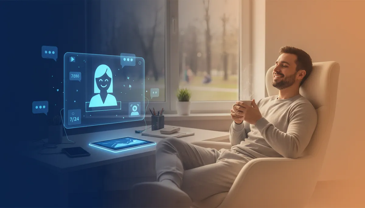 escena fotorrealista de una persona adulta relajada en un sofá cerca de una ventana luminosa un lunes por la mañana, taza de café en la mano, portátil cerrado sobre la mesa, tonos neutros y ambiente tranquilo escena fotorrealista de una persona adulta relajada en un sofá cerca de una ventana luminosa un lunes por la mañana, taza de café en la mano, portátil cerrado sobre la mesa, tonos neutros y ambiente tranquilo