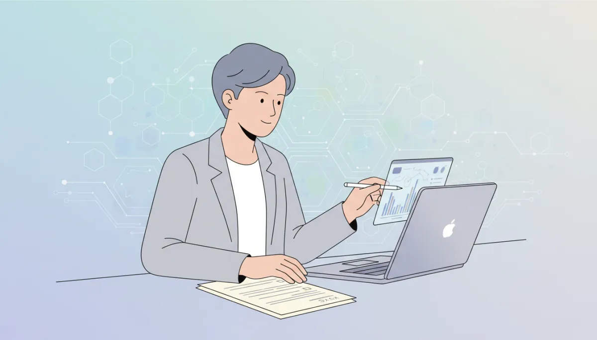 Compliance professional reviewing crypto KYC documents and transaction records
