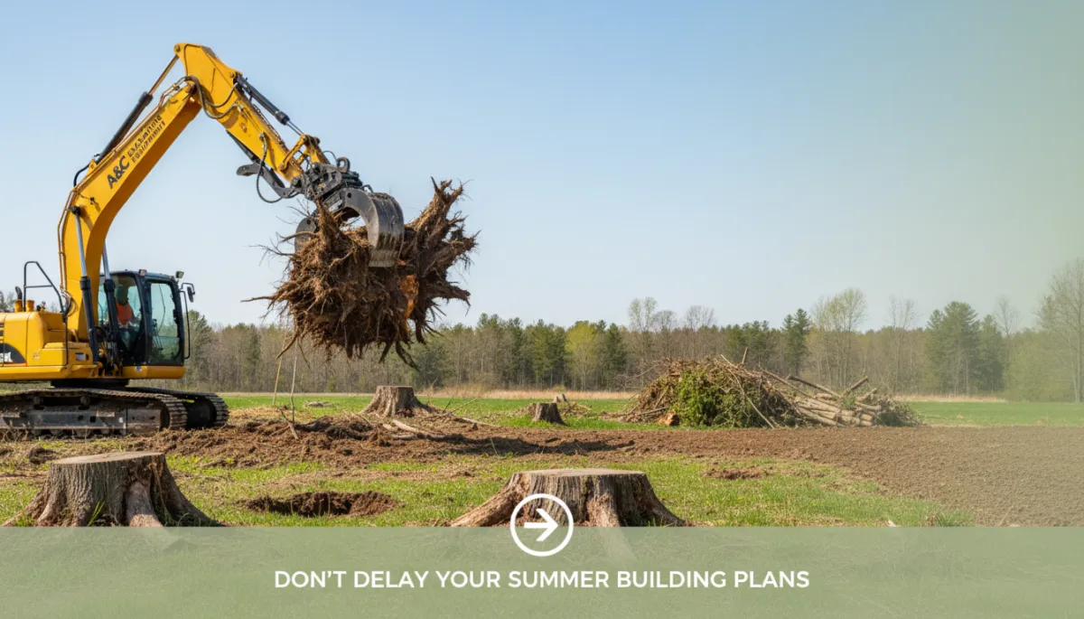 Spring Lot Clearing & Stump Removal in Medford