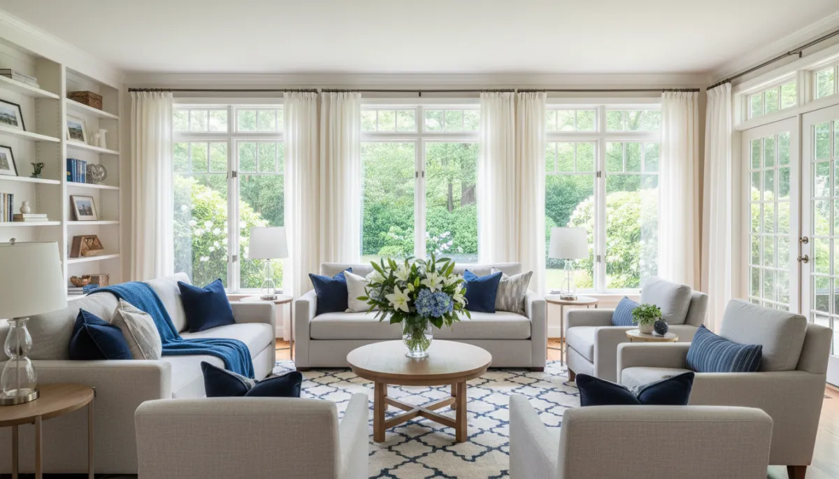 Glastonbury Connecticut living room staging bright and neutral 2026 — Melinda Walencewicz eXp Realty