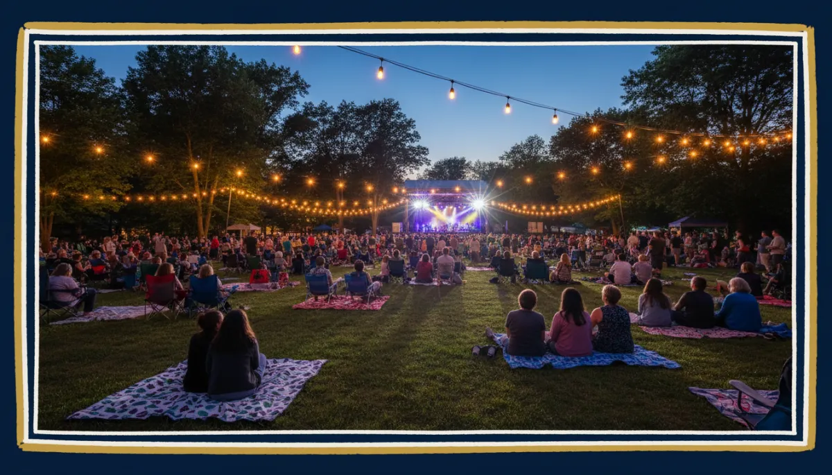 Windham County Connecticut summer concert outdoor venue evening scene 2026 — Melinda Walencewicz eXp Realty