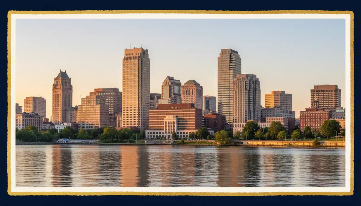 Hartford County Connecticut skyline summer evening riverfront 2026 — Melinda Walencewicz eXp Realty
