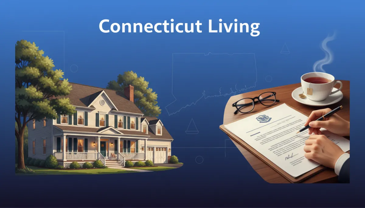 Connecticut colonial home exterior twilight inherited estate probate 2026 — Melinda Walencewicz eXp Realty