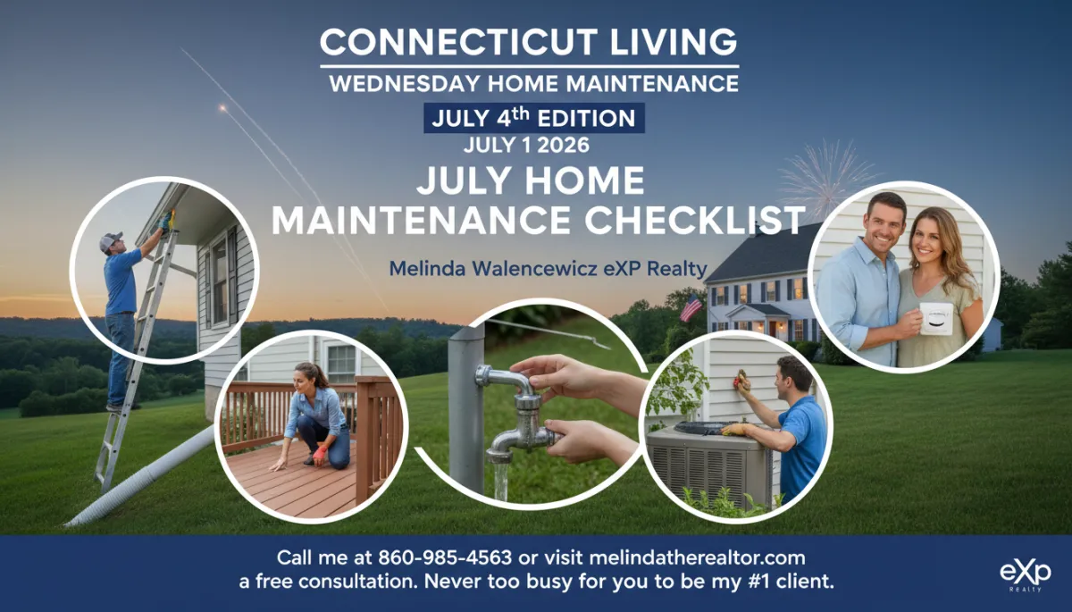 Connecticut family summer home maintenance July 4th preparation 2026 — Melinda Walencewicz eXp Realty