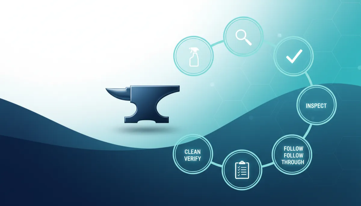 Anvil Clinical Hygiene six-step facility hygiene process in Washington State