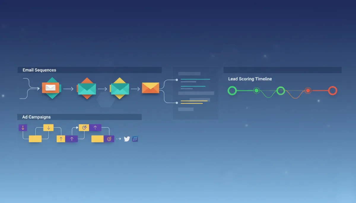 Dashboard showing AI-powered marketing automation workflows