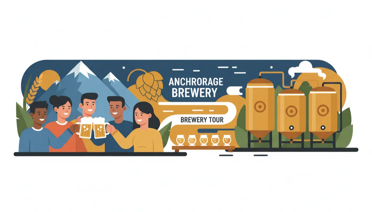 Interior of an Anchorage brewery with patrons enjoying beer