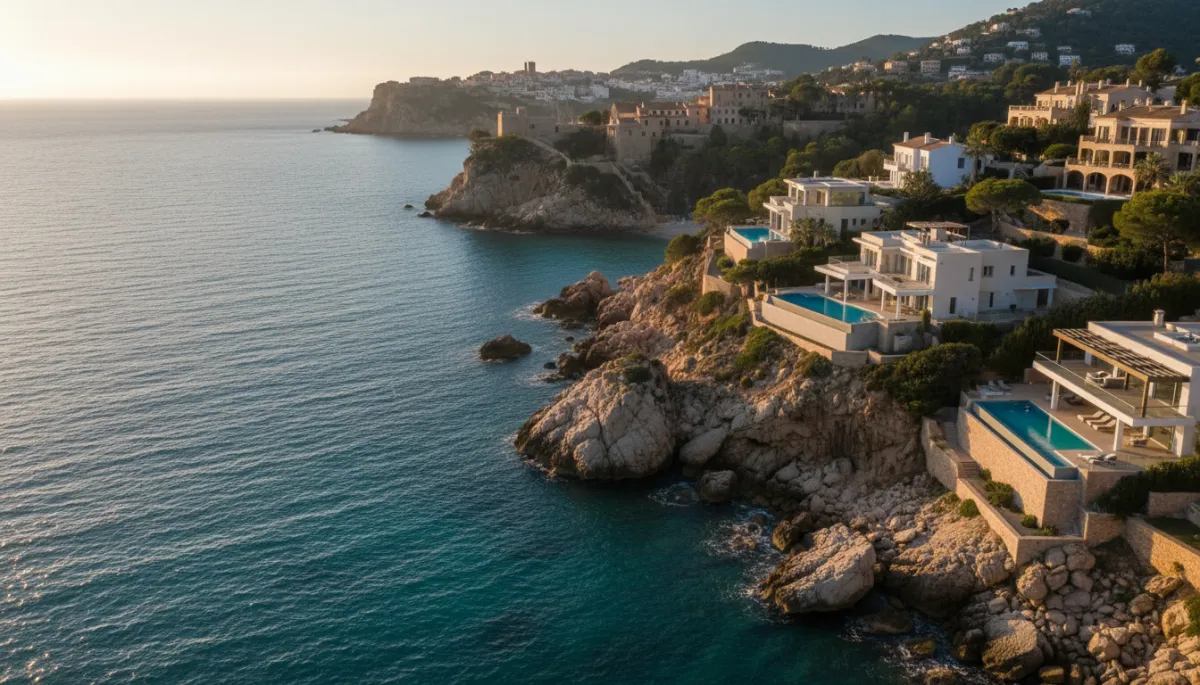 Cala Granadella en Jávea con villas de lujo en los acantilados