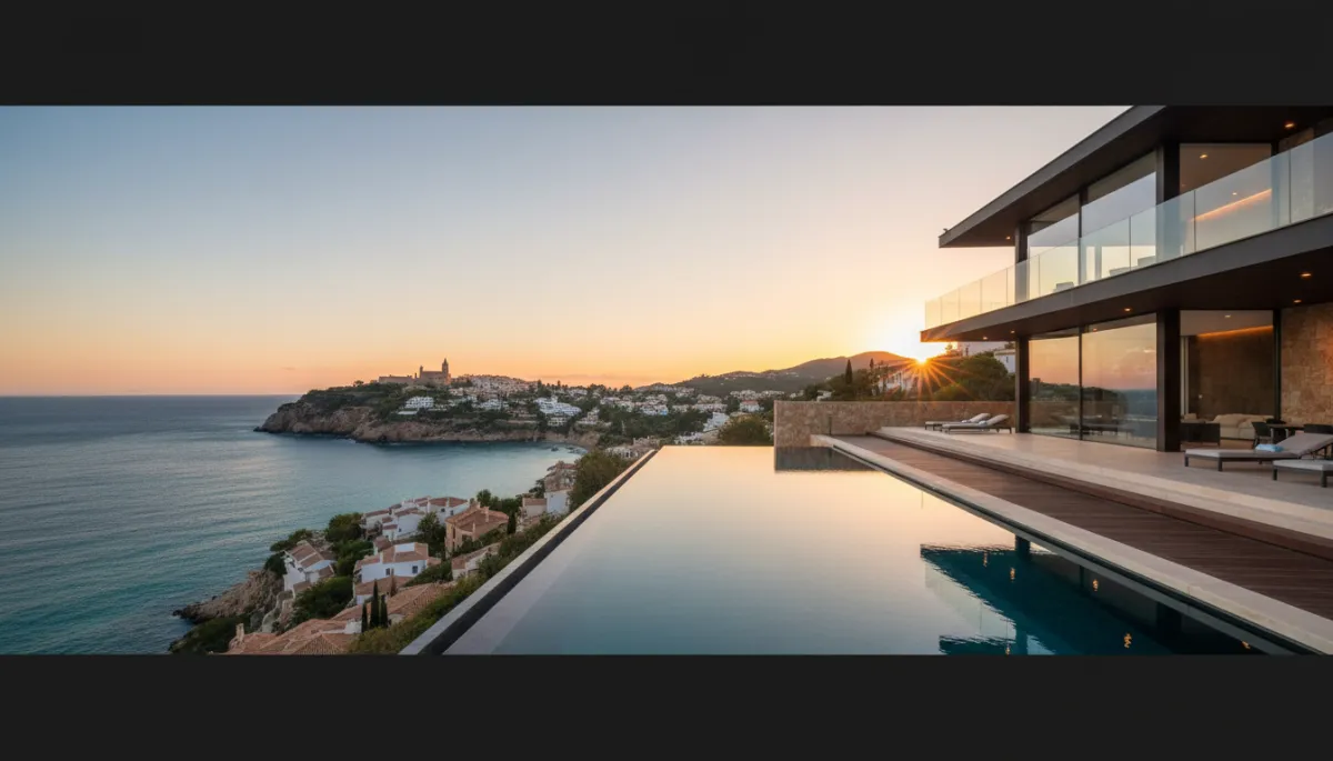 Villa contemporánea en acantilado en Jávea con piscina infinita y vistas al mar