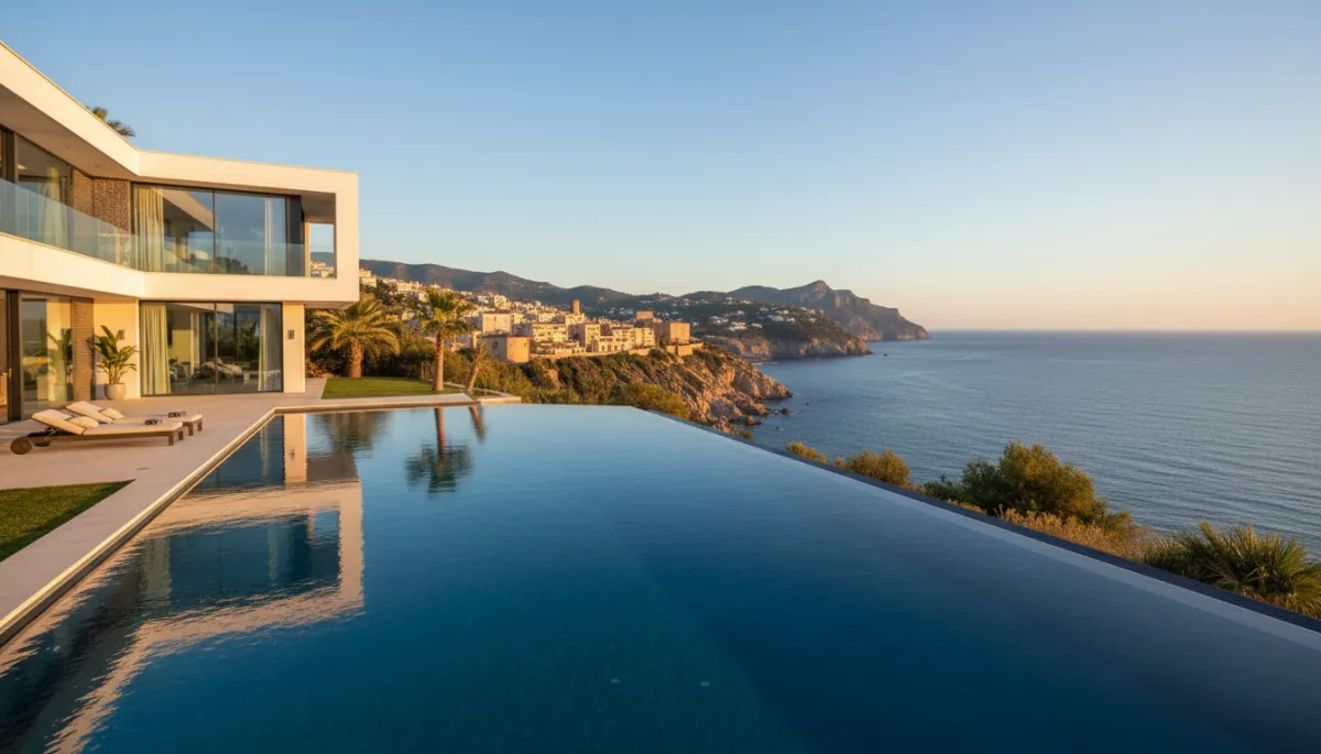 Moderne Klippenvilla in Jávea mit Infinity-Pool und Meerblick