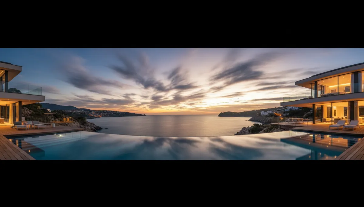 Villa contemporaine de luxe à Jávea avec piscine à débordement et vue mer panoramique
