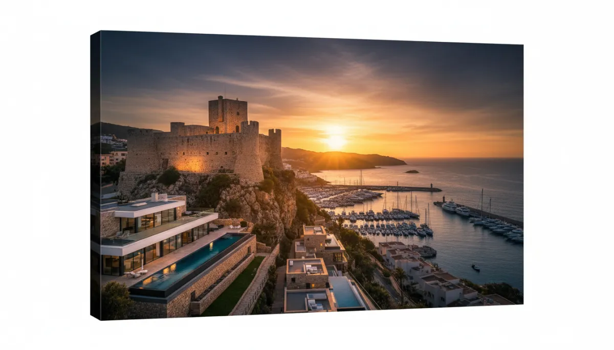 Castillo medieval de Moraira con vistas al mar y entorno de lujo