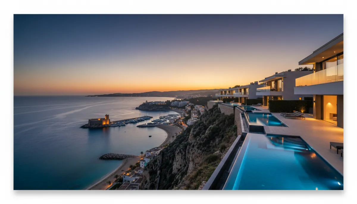 Villas de lujo en acantilado en Moraira con piscinas infinity y vistas al mar