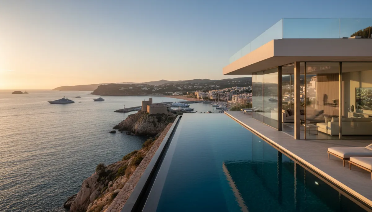 Villa de luxe contemporaine sur les falaises de Moraira avec piscine à débordement