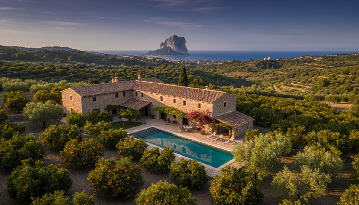 Traditional stone finca with pool and groves near Benissa