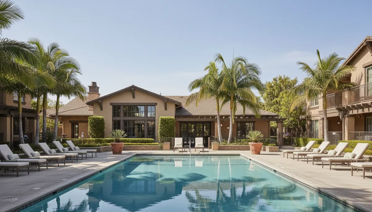Southern California condo complex with shared amenities