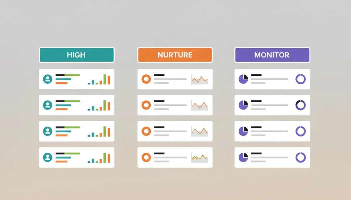Dashboard showing homeowner tiers based on AI propensity scoring Dashboard showing homeowner tiers based on AI propensity scoring