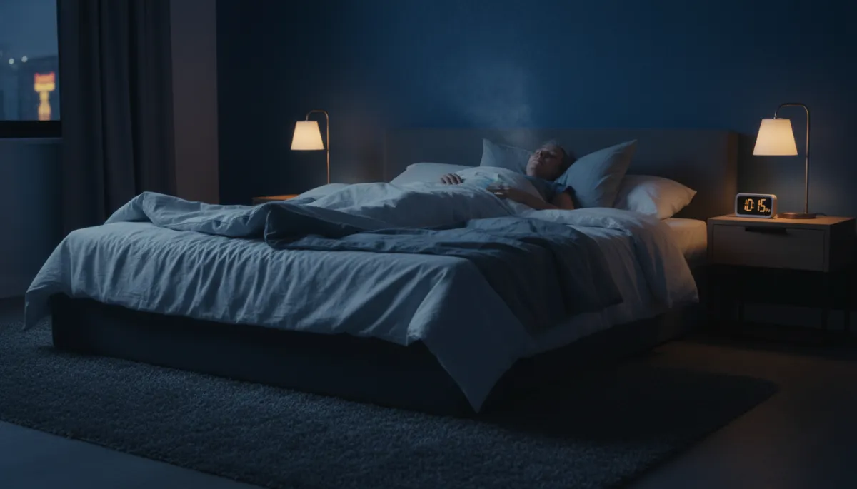 Adult over 40 sleeping peacefully to support workout recovery