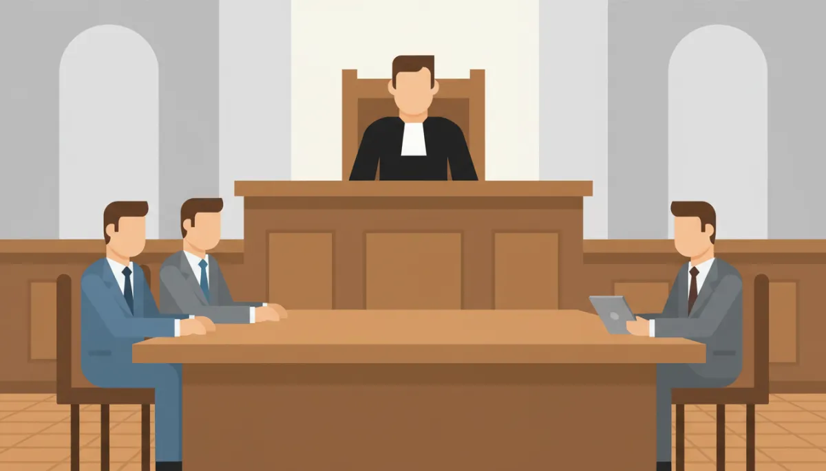 Courtroom where a judge reviews a DCF child protection case Courtroom where a judge reviews a DCF child protection case
