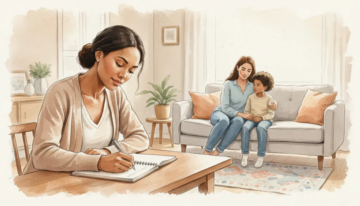 DCF social worker meeting respectfully with a family during a home visit