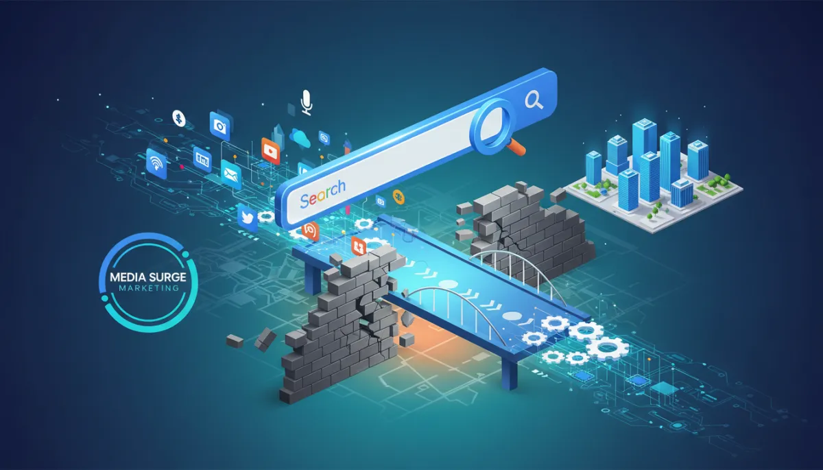 Local business owner reviewing SEO strategy on laptop